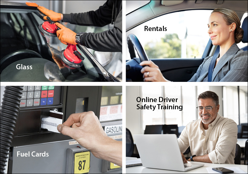 Glass, Rentals, Fuel Cards, Online Driver Safety Training